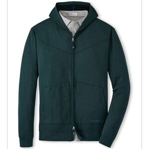 Peter Millar Beaumont Performance Full-Zip Hoodie in Balsam